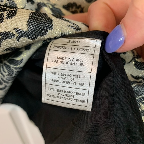 Jack by BB Dakota Sparkling Champagne Floral Cocktail Dress, size 8 - Picture 6 of 9